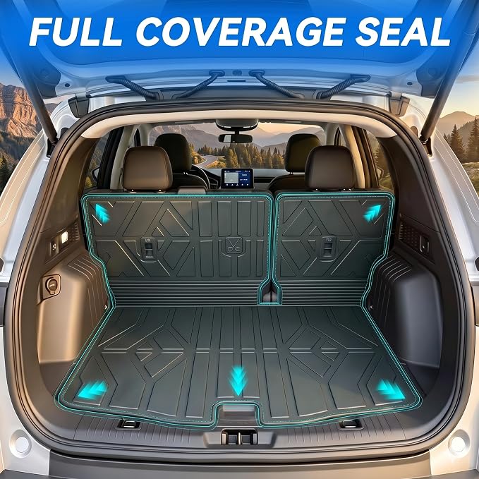GYGY Cargo Mat Trunk Liner with Backrest Mats, Fit for 2020-2025 2026 Ford Escape(Only Gas), All Weather Waterproof TPE Rear Cargo Tray - Image 2