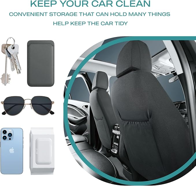 Skechers Car Seat Covers,Leather Seat Covers with GOGA Mat Technology,Waterproof Car Seat Covers Front Seats,Airbag Compatible,Comfort Universal Fit for Most Cars,Vans,Trucks,SUVs,Blue - Image 7