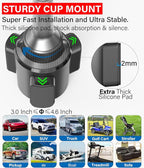 APPS2Car Solid Cup Holder Tablet Mount for Car, iPad Car Mount for Truck | Adjustable Height, Low Profile Road Trip Essentials Compatible with 4.7-13" iPad Pro Air Mini Fire iPhone Cell Phone - Black - Image 5