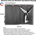 2 Pack Car Window Shades for Side Window with Strong Magnets | Automotive Dual Layer Car Rear Windows Sunshades for Baby Blocks Heat and UV Rays Sun Shade for Most Vehicles - Image 2