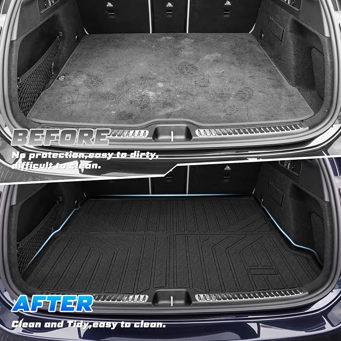 Sunsdrew Trunk Cargo Mat for 2023-2025 2026 Mercedes Benz GLC/GLC 300/GLC 43 AMG (Not for Coupe), Rear Trunk Cargo Liner All Weather Protection GLC Accessories TPE Rubber Raised Edge - Image 6