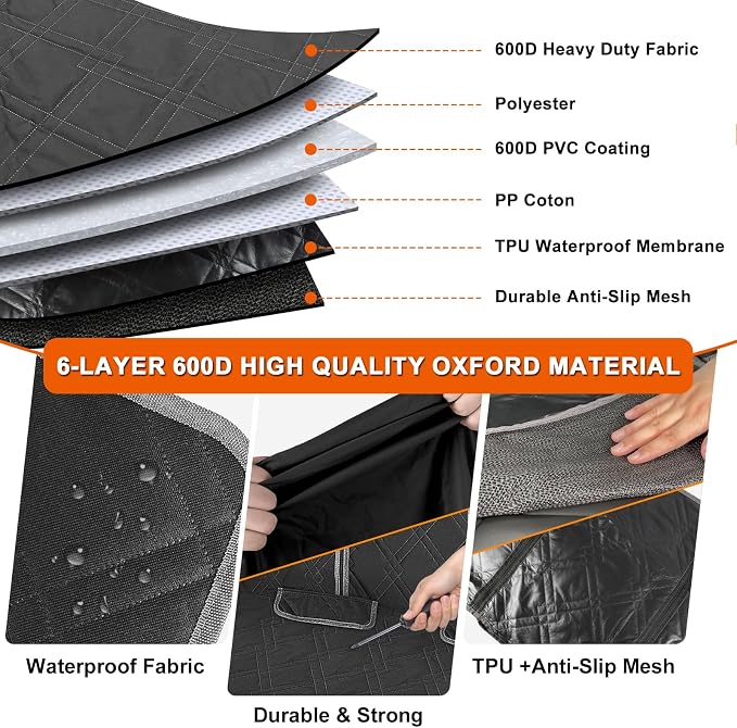 Dog Car Seat Cover for Subaru Crosstrek 2013-2025 | Waterproof Pet Bench Seat Cover for Back Seat, 600D Heavy Duty Scratch Proof Nonslip Truck Seat Covers for Dogs - Image 4