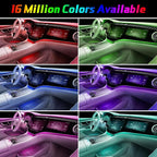 Upgraded 6-in-1 Car Ambient Lighting Kit, 315-inch Pre-Threaded Fiber Optic, APP & Remote Control, 16 Million Colors, Music Sync, High Brightness LED Interior Lights for Cars, Trucks, SUV - Image 3
