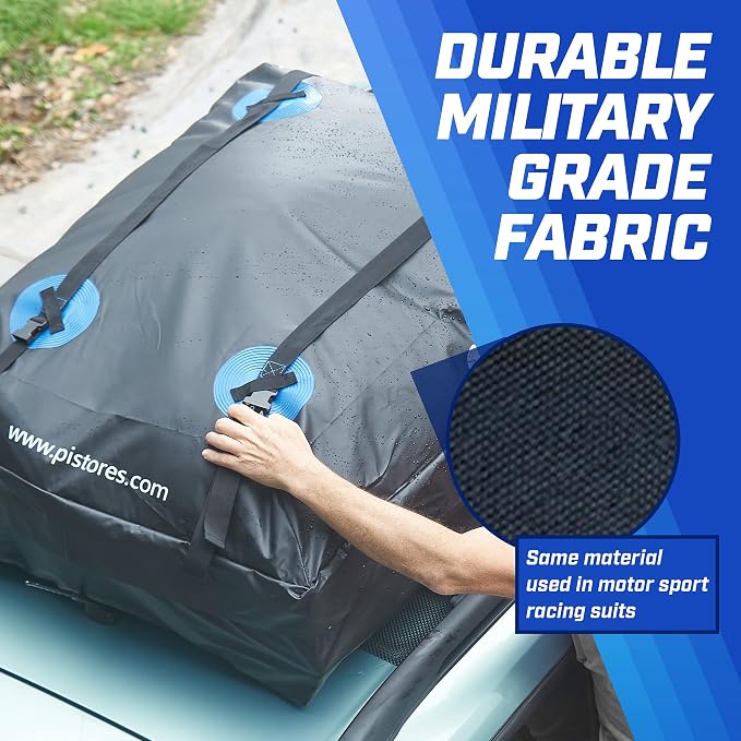 Rooftop Cargo Carrier, PI Store Waterproof Car Roof Bag with Protective Mat, Extra 16 Cubic Foot Storage Carriers for All Cars with/Without Roof Racks, Gift for Men - Image 2