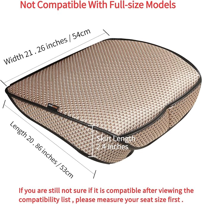 Auto Newer Breathable Universal Four Seasons Car Seat Covers, Luxury Car Seat Cushion，Protectors for Front Seat Bottoms,Compatible with 95% Vehicles， Fit for Cars Truck SUV (Gold Beige,2PCS) - Image 4