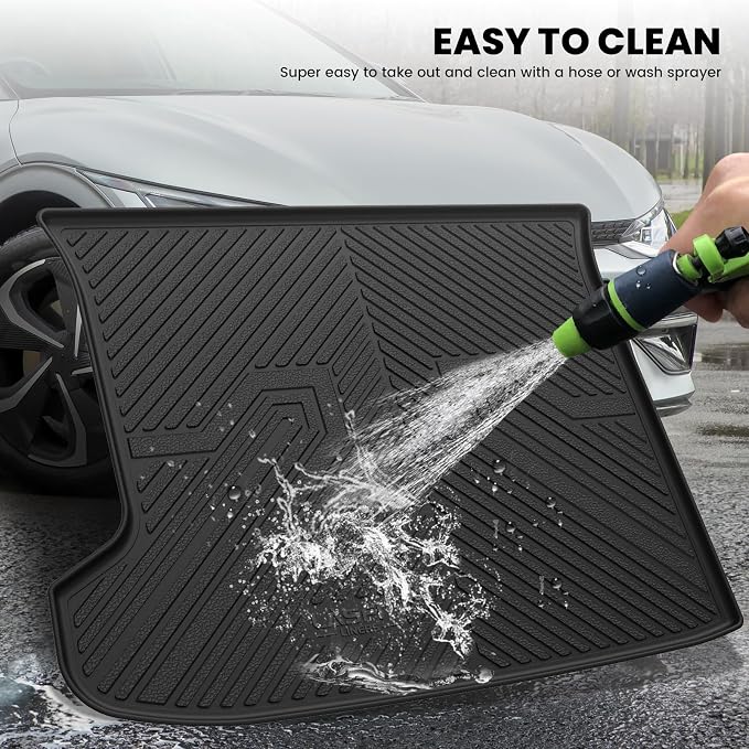 LASFIT Cargo Mat for Kia EV6 2024 2023 2022 | All Weather TPE Custom Fit Cargo Trunk Mat Accessories, Black - Image 7