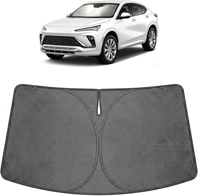 Proadsy Custom Fit Car Windshield Sun Shade for 2024-2026 Buick Envista | Ice Crystal Micro-Refraction Blocks 99% UV, Drops Cabin Temp 54°F. Foldable Full Coverage for Summer Parking/Camping Privacy by Proadsy