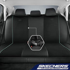 Skechers Air-Cooled Memory Foam Seat Cover,Mesh Thick Car Seat Covers,Piping Leather Car Seat Cover,Airbag Compatible,Automotive Comfort for Most Cars, Vans, Trucks, SUV(Mint,Full Set) - Image 3