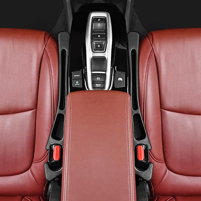 7F Car Seat Gap Filler, Organizer Between Seat and Centre Console | Universal Car Accessories Interior for Men or Women, Car Seat Gap Plug With Storage Slot, Fit SUV Truck Storage Black- 2Pack - Image 5