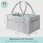 HIPHOP PANDA 2-Pack Diaper Caddy Organizer - Nursery Storage Bin & Car Organizer for Diapers, Wipes, and Baby Essentials - Dual-Color Solid Set (Dark Grey/Grey), Regular Size - Image 2