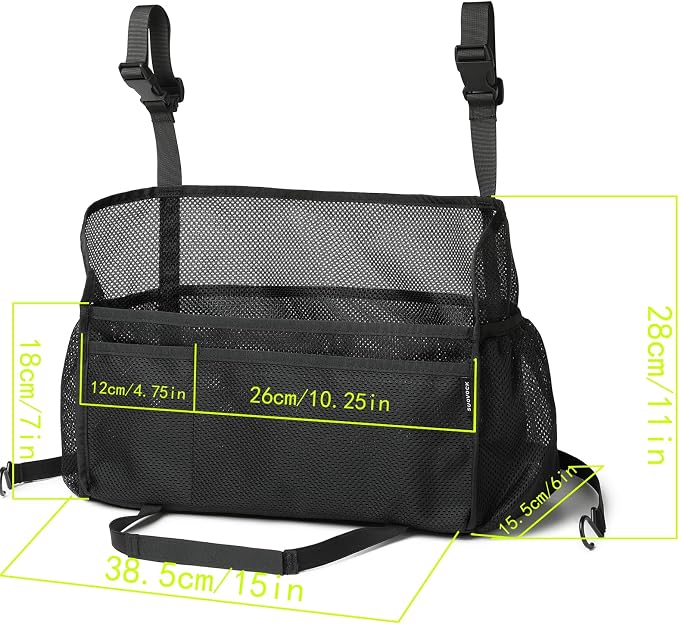 Car net Pocket Handbag Holder, car Purse Holder can be Used to Store Items, Protective Barrier for Children and Pets in The Back seat of car, Helps to Drive Safely (Black) - Image 2