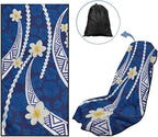 SEANATIVE Car Seat Towel Covers with Storage Bag Seat Post Workout Sweat Washable Cover for Car Towel for Dog Pet Workout Outdoor Sport Activities, Polynesian Plumeria Print - Image 5