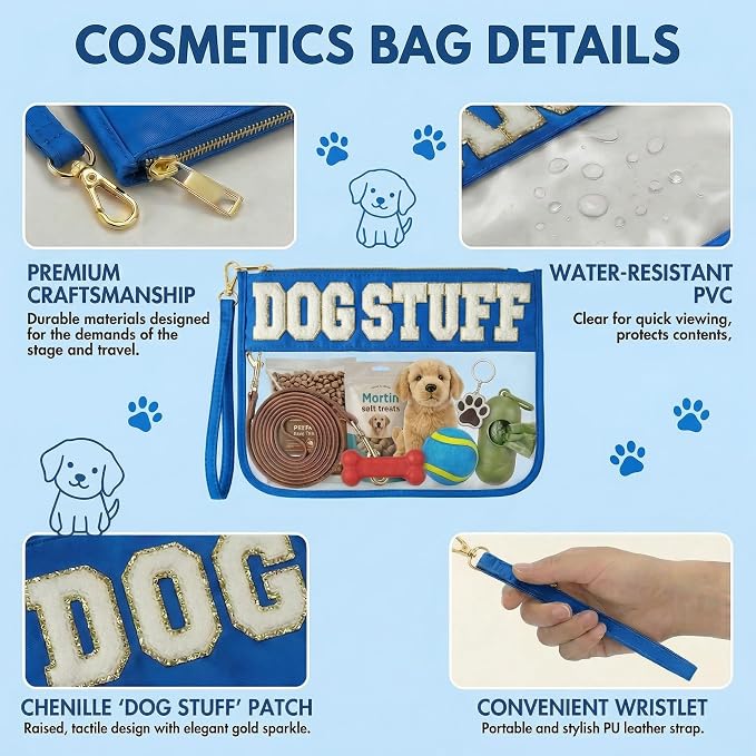 Dog Mom Gifts for Women Travel Bag Stuff Carrier Gifts Bag for Dog Lovers Food Storage Pouch Organizer Bag - Image 4