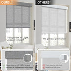 Persilux Light Filtering Roller Shades for Window Blinds,Cordless,Linen Fabric,Thermal Insulated Fabric UV Protection Shades for Home,Office,Bedroom,Door,Light Filtering-Grey,17" W X 64" H - Image 4