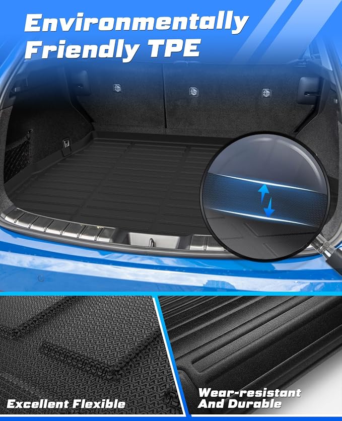 Sunsdrew Rear Trunk Mat for 2022-2026 Lexus NX Accessories NX 250/NX 350/NX 350h/NX 450h+, All Weather Cargo Mat Trunk Liner, TPE Rubber, Raised Edge - Image 3
