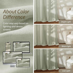RYB HOME Linen Sheer Curtains 2 Panels for Living Room, Semi Transparent Privacy Drapes with Rod Pocket Farmhouse Style Window Treatments for Bedroom, Sage Green, 52" W x 95" L - Image 4