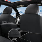 Truckiipa Automotive Seat Covers Fit for Toyota Tacoma Front Seat Leather Waterproof Full Coverage Truck Seat Covers Custom Fit for 2005-2015 Toyota Tacoma Double Crew Cab, Front Pair, Black&Red - Image 4