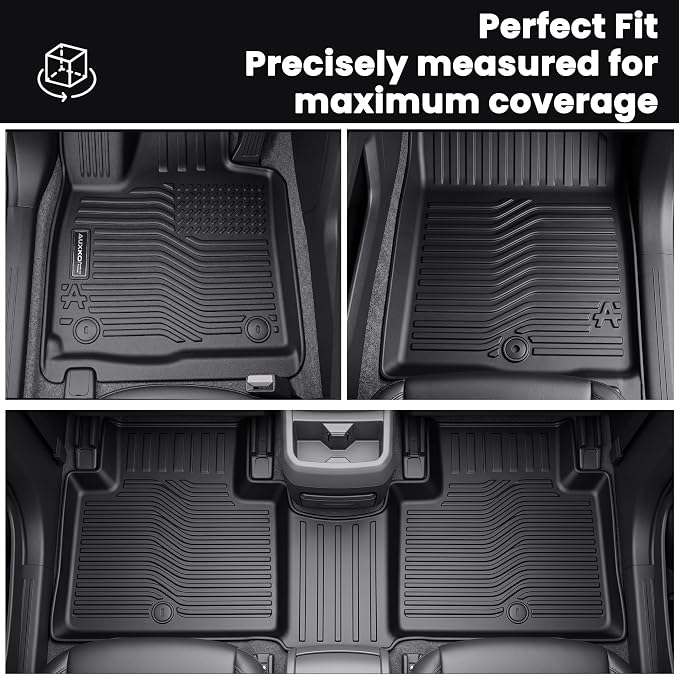 Auxko Floor Mats Fit for Kia Telluride 2020-2025 Bucket Seat | All Weather,All Season,Odorless,Anti Slip,Rain&Salt Resistant,TPE Material,Black,Accessories - Image 5
