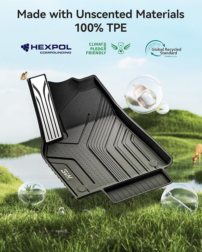 3W Floor Mats for Tesla New Model Y Juniper 2025 2026 Only for Standard | Full Set TPE All Weather Cargo Liners, Trunk Mats, Seat Back Cover Protector, Model Y Accessories,Not Fit Premium/Performance - Image 8