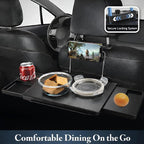 2-in-1 Car Steering Wheel Tray & Car Desk for Laptop with Phone Holder – Height Adjustable Steering Wheel Desk, Car Laptop Desk & Food Tray, Car Table Tray – Fits Cars, SUVs & Trucks - Image 5