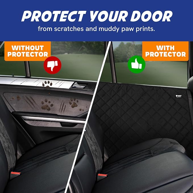 Panther Armor Car Door Protector for Dogs, Scratch Resistant Liner with Clips and Suction Cups, Large Size, Protects Car Doors from Dog Scratches, Fits Cars, SUVs, and Trucks - Image 6