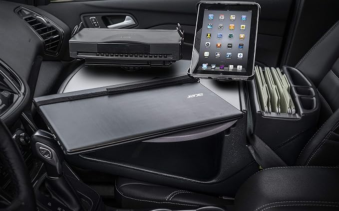 AutoExec AE-RMCD-PS-TAB-GT Roadmaster Car Desk for Your Vehicle Workstation and Mobile Office, with Printer Stand and Tablet Mount | Vehicle Workstation, Mobile Office, Printer Stand, Tablet Mount - Image 2