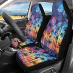 Sunset Palm Tree Car Seat Covers Front Seats Set of 2, Universal Protective Car Seat Cover Breathable&Washable Automotive Vehicle Cushion Cover, Fit for Cars, Trucks, and SUV - Image 2