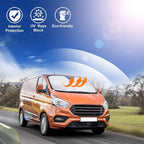 Windshield Sun Shade for 2015-2026 Ford Transit Accessories | Full covered, Foldable & Durable, Block UV Rays, Reduce Heat, Easy to install, Keep Car Cooler - Image 6