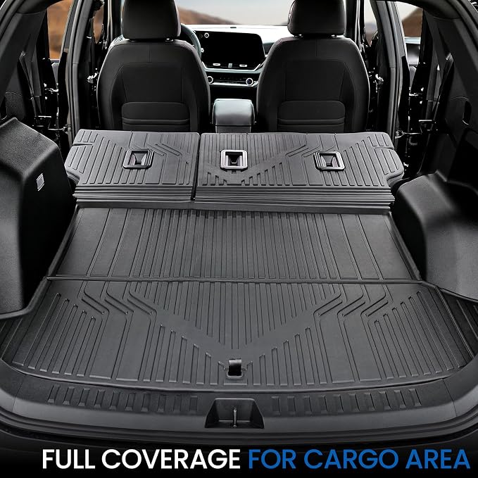 Cargo Mat for Chevy Equinox & GMC Terrain 2025-2026 Accessories | Gas Only, One-Piece Cargo Liner & Rear Seat Back Protector, All Weather TPE, Non Slip & Odorless & Scratch Proof, Quick Clean - Image 3