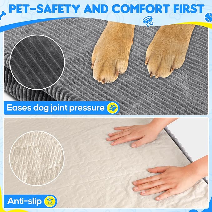 Loiion Dog Car Bed, Non-Slip Backseat Extender Pet Mat 50"x24.6"x4" | Removable, Washable Dog Bed With Waterproof Liner Protects Car Seats, Anti-Slip Travel Bed For Dogs - Image 6