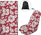 Horeset Hibiscus Flower Car Seat Towel Covers Anti-Slip Car Seat Cover Protection Washable Vehicle Seat Protectors Easy Installation Machine Washable for Trucks SUV - Image 5