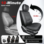 TTX LIGHTING Custom Fit Front Seat Cover for Ford F150 2009-2026 | F250/F350/F450 2017-2026 Original Pattern | Full Coverage | Faux Leather | Easy Install | Waterproof | Pet-Friendly - Image 4