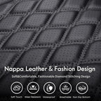 Huidasource 2007-2017 Wrangler JK Seat Covers 4 Door (Full Set/Black) | Waterproof Leather Custom Seat Cover, Front&Rear Seat Cushion Protector Fit for Jeep Wrangler JK 4-Door Sahara Sport Rubicon - Image 8