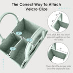 HIPHOP PANDA 2-Pack Diaper Caddy Organizer - Nursery Storage Bin & Car Organizer for Diapers, Wipes, and Baby Essentials - Dual-Color Solid Set (Grey/Green), Large Size - Image 2