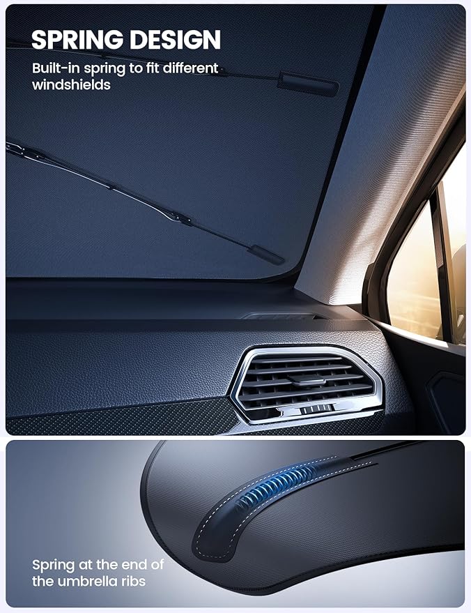 RAV4 2019-2025 Foldable Car Windshield Sunshade Umbrella UV Block Coating | Foldable Umbrella Shade, 5 Layers UV Block Coating, Window Heat Insulation Protect for 2019-2025 RAV 4 Windshield Accessories - Image 4