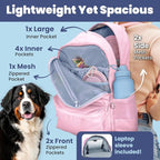 Rubyloo Dog Travel Backpack for Supplies - Dog Diaper Bag with Travel Bowls | 2 BPA-Free Bowls; Food Container & Treat Pouch; Placemat; Laptop Sleeve; Poop Bag Dispenser, Hiking, Camping & Road Trips, - Image 5