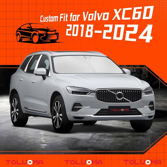 Custom Fit Windshield Sun Shade for Volvo XC60 2018-2025 - Full Coverage, 210T Reflective Fabric, Double-Layer Design - Blocks 99% UV Rays, Keeps Car Cool, Easy to Install and Store, Pack of 1 - Image 7