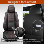 Car Seat Cover Custom Fit for Dodge Ram 1500 2500 3500 2002-2026 Faux Leather Seat Cover Set Compatible with Crew Quad Regular Cab Pickup Truck Cushions (Black & Blue, Front Seat) - Image 5