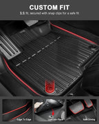 All Weather Floor Mats Fit for 2017-2022 Honda CR-V (Gasoline & Hybrid) | Custom Fit TPE Floor Liners Accessories for Honda CRV 1st and 2nd Row Full Set Car Mats - Image 4