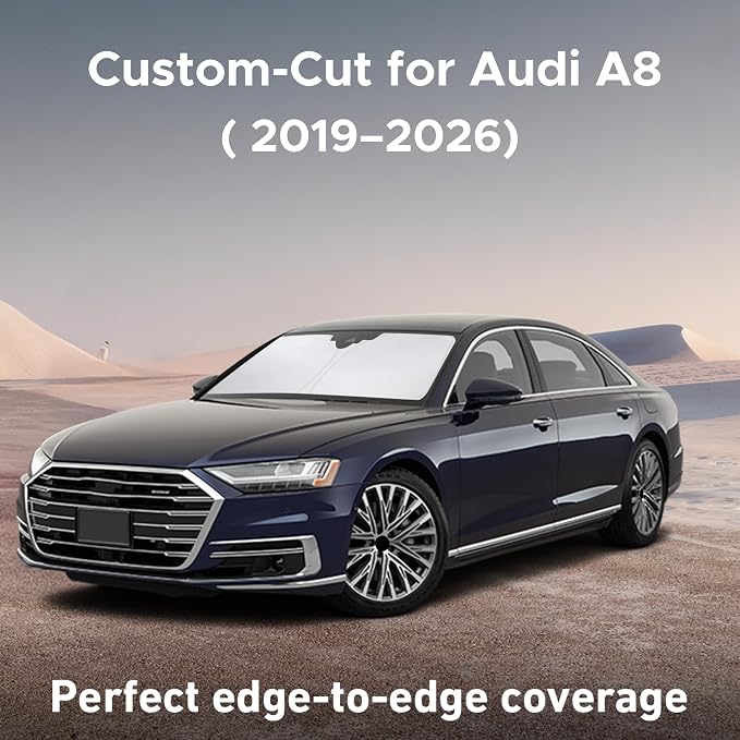 EcoNour Windshield Sunshade Compatible for Audi A8 Model 2019-2025 2026 | Sun Visor for Front Windshield & Window Sun Shade Cover, UV Heat Blocker & Protector, Car Accessories - Image 2