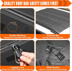 Sailnovo Rooftop Cargo Carrier roof Bag, 15 Cuft fit Cars with/Without Rack | Soft Waterproof Car Roof Bag,4 Tie-Down Straps, 4 Door Hooks,Foldable Car Top Carrier for Road Trip Camping Travel - Image 5