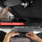 Motor Trend Windshield Sun Shade for Toyota Tundra - Tundra Accessories 2007-2021 - Custom Fit Sun Shade for Car Windshield - Automotive Toyota Truck Window Sunshade Cover for Interior Protection - Image 4