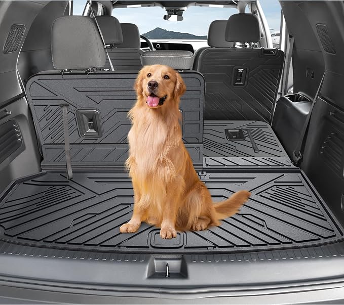 Cargo Mat for Chevy Traverse & GMC Acadia 2024-2026 Accessories | Also for 25-26 Buick Enclave, Cargo Liner & Rear Seat Back Protector, All Weather TPE, Non Slip & Odorless & Scratch Proof - Image 7