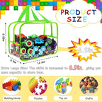 6 Colors Widen X-Large Storage Bags 12.6×9.25×6.9In with Labels, Reusable Clear PVC Board Game Storage, Travel Waterproof Organizer Bags with Zipper for Building Blocks, Puzzle, Stuffed Animals - Image 2
