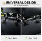 SINGARO 4 Pack Car Seat Headrest Hooks, Vehicle Back Seat Hanger Storage Organizer for Purse Handbag Backpack Coat Grocery, 360° Rotating Heavy Duty Holds 44lbs, Black - Image 4