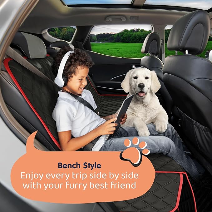 Dog Car Seat Cover for Back Seat, Waterproof Hammock for Car, SUV & Truck, Non-Slip Backseat Cover for Dogs, Heavy-Duty Dog Hammock Style Seat Protector Pets, Easy to Install & Clean - Image 6