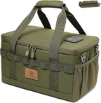 Tactical Camping Storage Bag 18L Tactical Utility Tote Bag Camping Cookware Organizer Trunk Organizer (Army Green) by Lemubeane