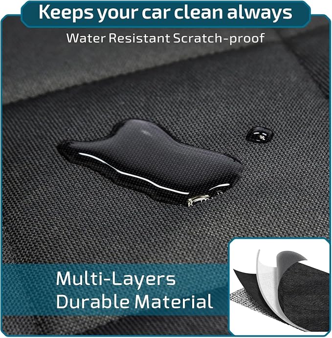 Veckle SUV Cargo Liner for Dogs - Trunk Cover with Bumper Flap Protector | Waterproof Pet Cargo Cover with Side Flaps, Dog Car Seat Cover with Non-Slip Trunk Mat, Prevents Scratches Pet Hair Mud Dirt - Image 5