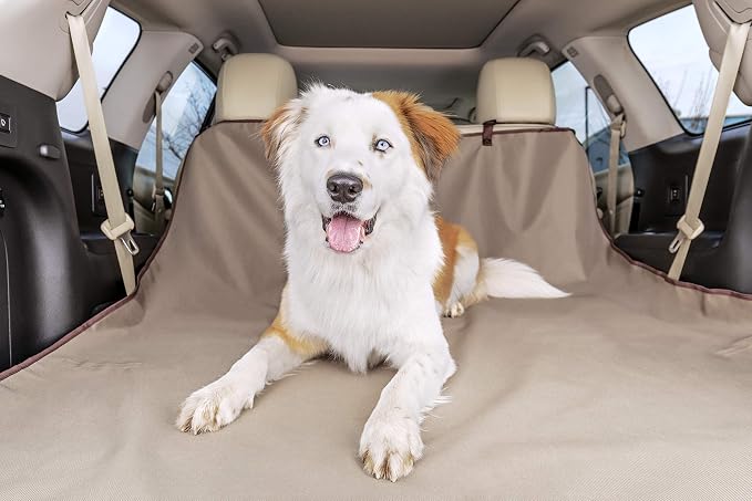 PetSafe Happy Ride Waterproof Cargo Area Cover for Dogs and Pets - Fits Cars, Trucks and SUVs - Waterproof Area Protection - Tan - Image 4