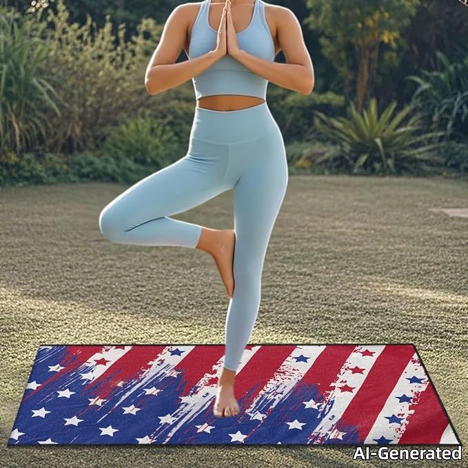 SEANATIVE Retro US Flag Car Seat Towel Covers with Storage Bag Seat Post Workout Sweat Washable Cover for Car Towel for Dog Pet Workout Outdoor Sport Activities - Image 3